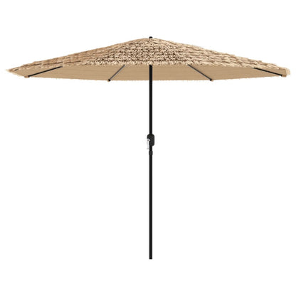 Parasol Met Led's En Stalen Paal Bruin 388 x 388 x 248 cm