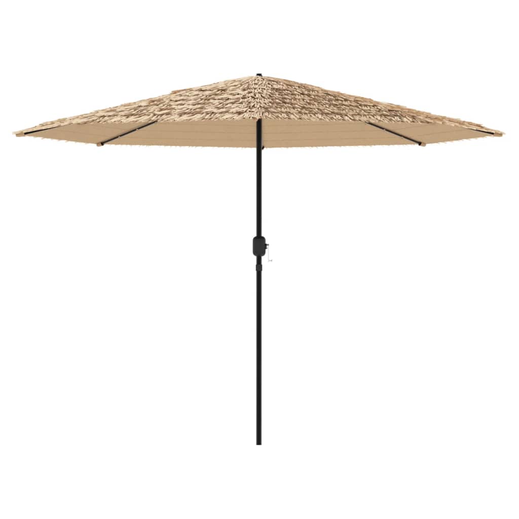 Parasol Met Led's En Stalen Paal Bruin 388 x 388 x 248 cm