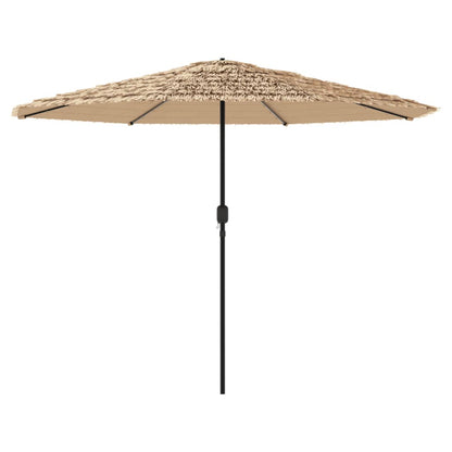 Parasol Met Led's En Stalen Paal Bruin 388 x 388 x 248 cm