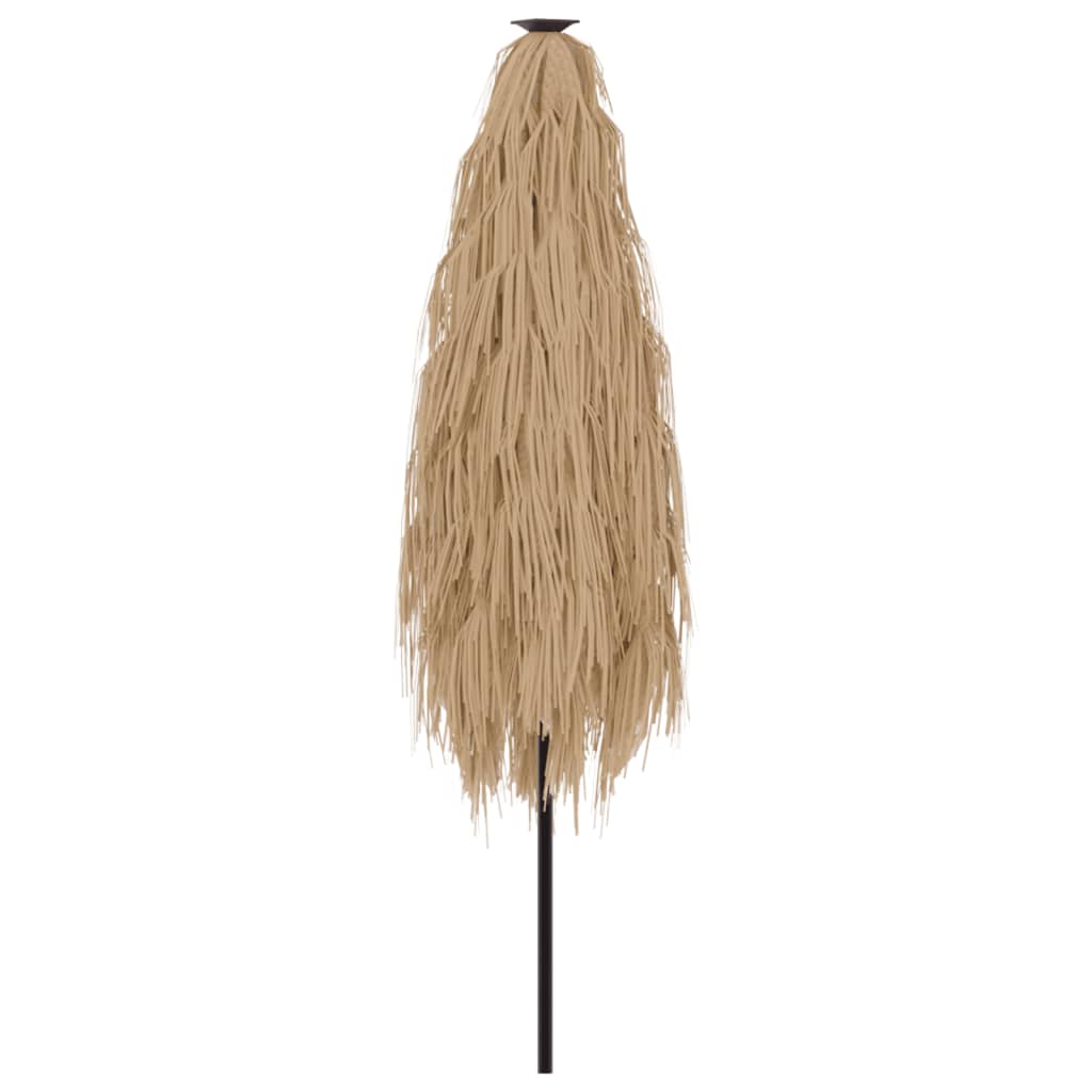 Parasol Met Led's En Stalen Paal Bruin 388 x 388 x 248 cm