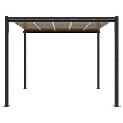 Tuinpaviljoen 3x3 m aluminium antracietkleurig