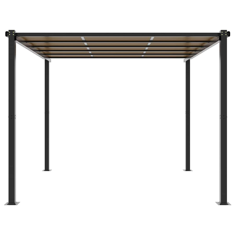 Tuinpaviljoen 3x3 m aluminium antracietkleurig