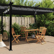 Prieel 3x6 m aluminium antraciet uittrekbaar dak