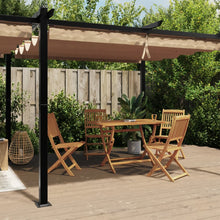 Prieel Met Uittrekbaar Dak 3X6 M Aluminium Taupe