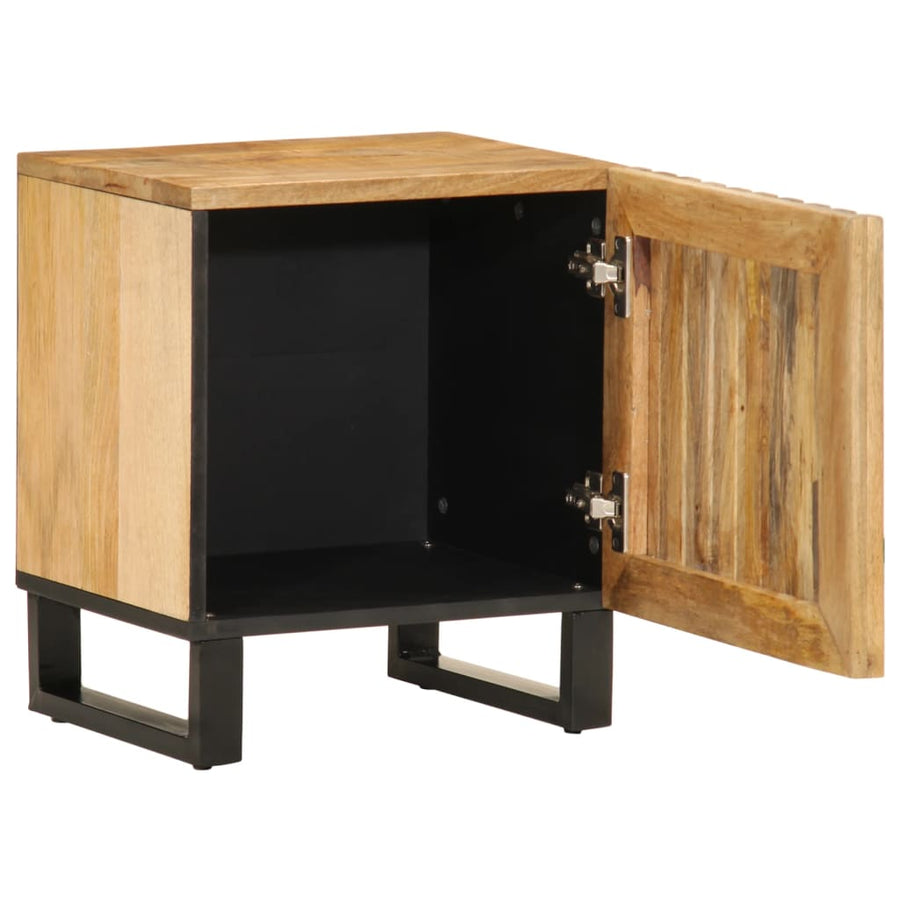 Nachtkastje 40x33x46 cm massief ruw mangohout