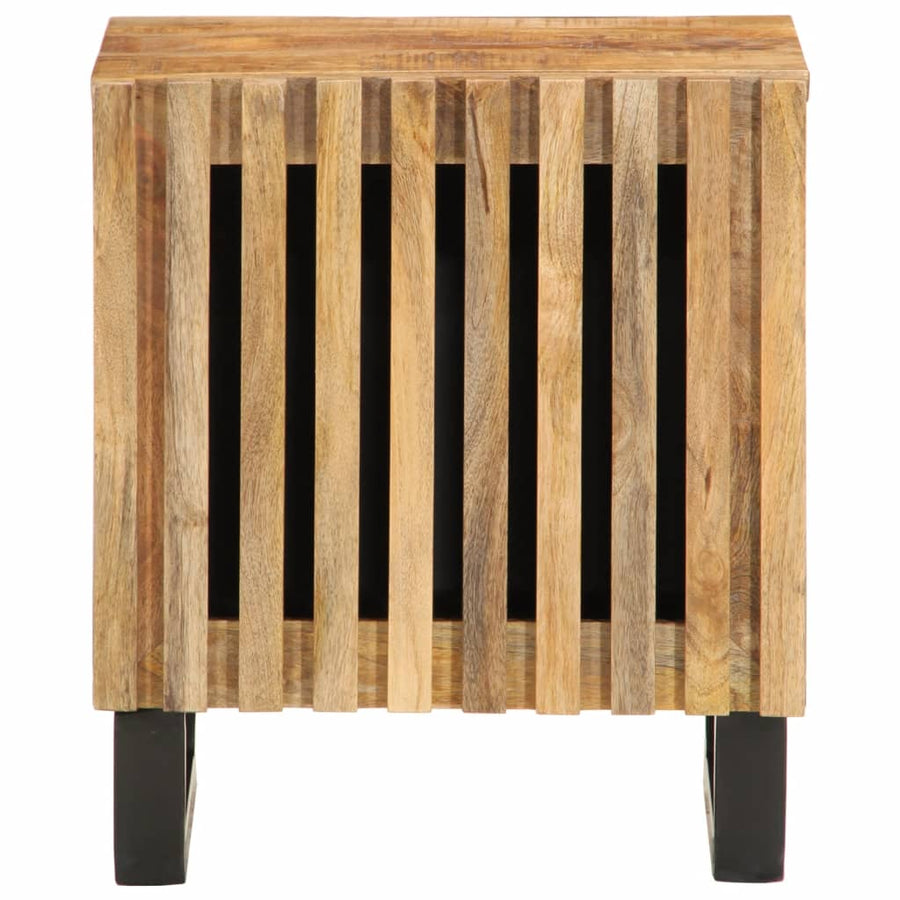 Nachtkastje 40x33x46 cm massief ruw mangohout