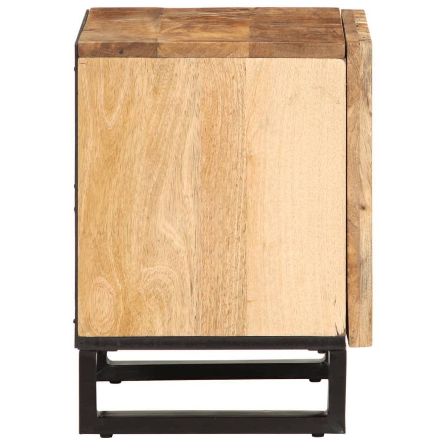 Nachtkastje 40x33x46 cm massief ruw mangohout
