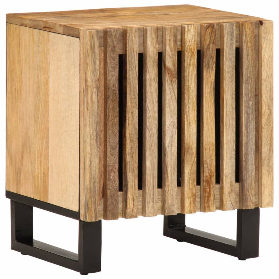 Nachtkastjes 2 st 40x33x46 cm massief ruw mangohout