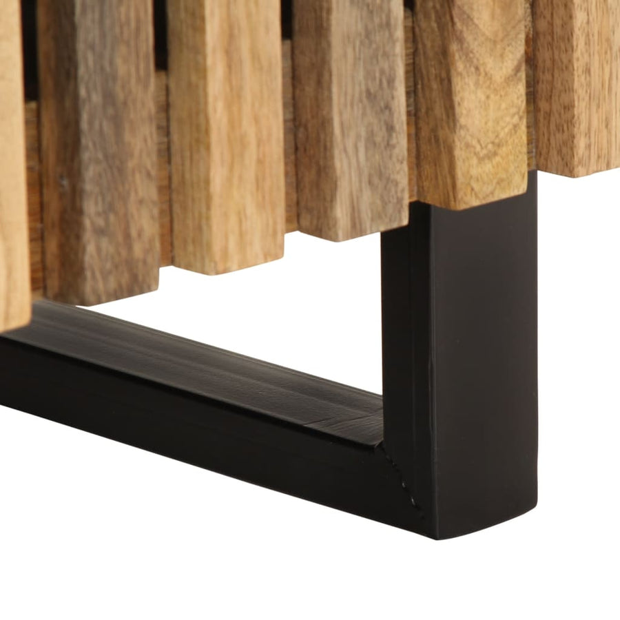 Nachtkastjes 2 st 40x33x46 cm massief ruw mangohout