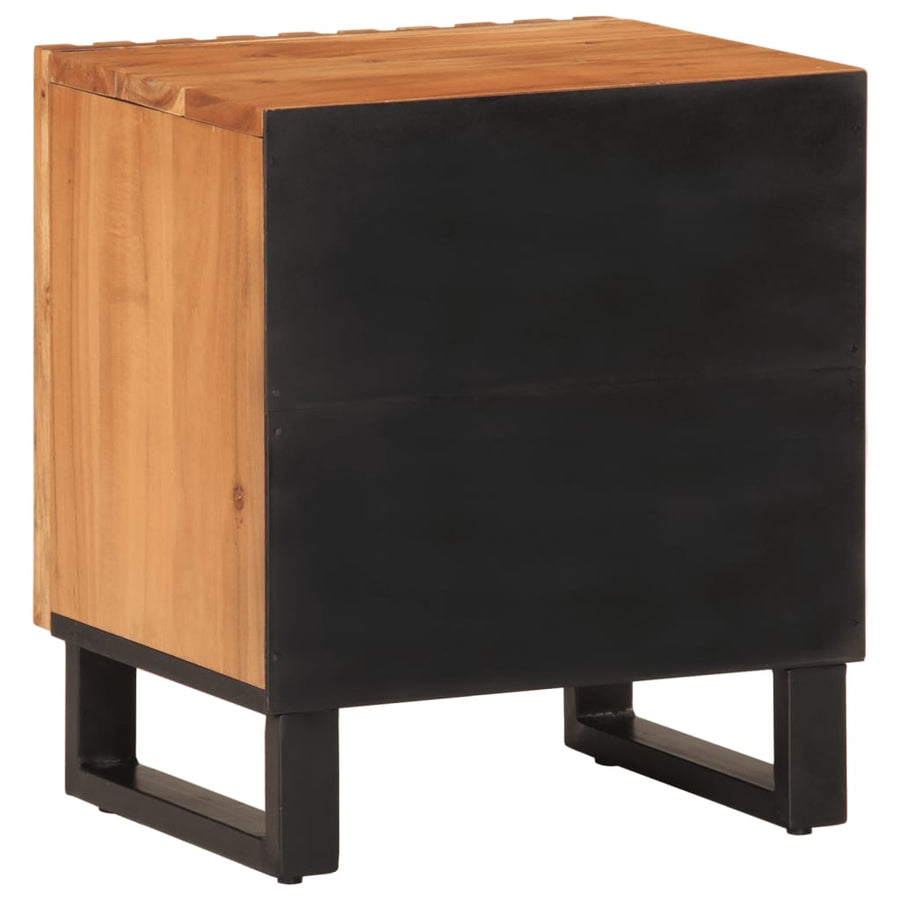 Nachtkastjes 2 st 40x33x46 cm massief acaciahout