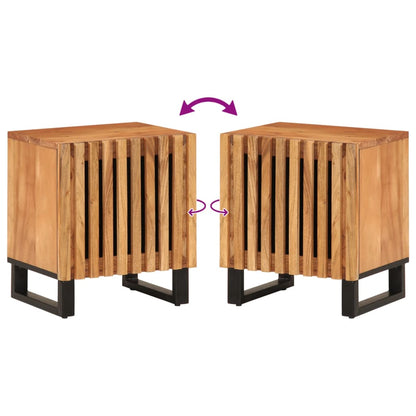 Nachtkastjes 2 st 40x33x46 cm massief acaciahout