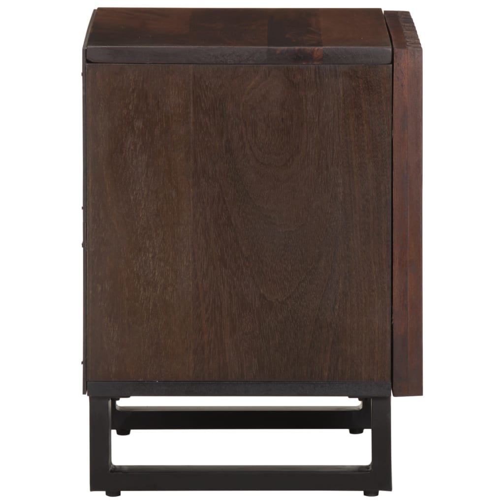 Nachtkastjes 2 st 40x33x46 cm massief mangohout