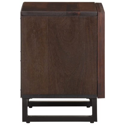 Nachtkastjes 2 st 40x33x46 cm massief mangohout