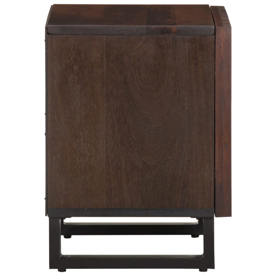 Nachtkastjes 2 st 40x33x46 cm massief mangohout