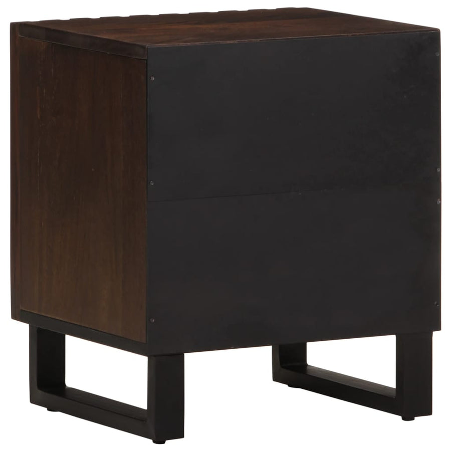 Nachtkastjes 2 st 40x33x46 cm massief mangohout