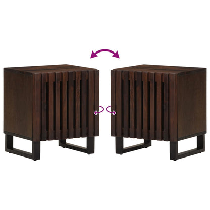 Nachtkastjes 2 st 40x33x46 cm massief mangohout