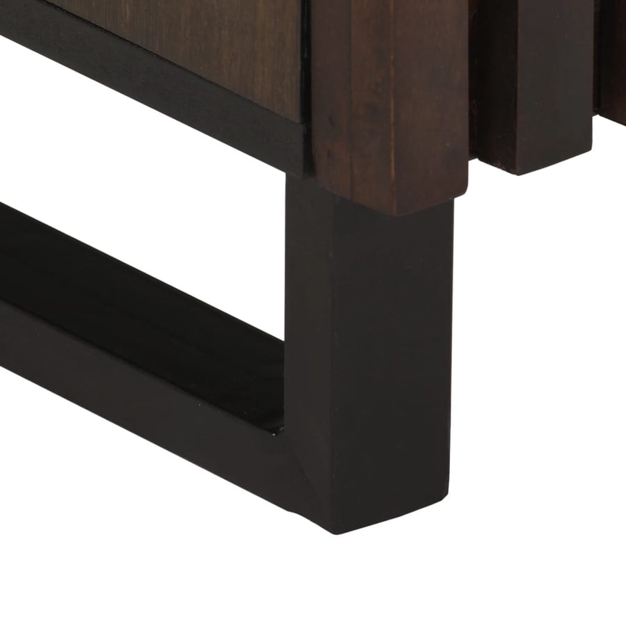Nachtkastjes 2 st 40x33x46 cm massief mangohout