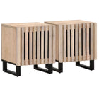 Nachtkastjes 2 st 40x34x46 cm massief mangohout