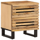 Nightstand 40x34x46 cm solid rough mango wood