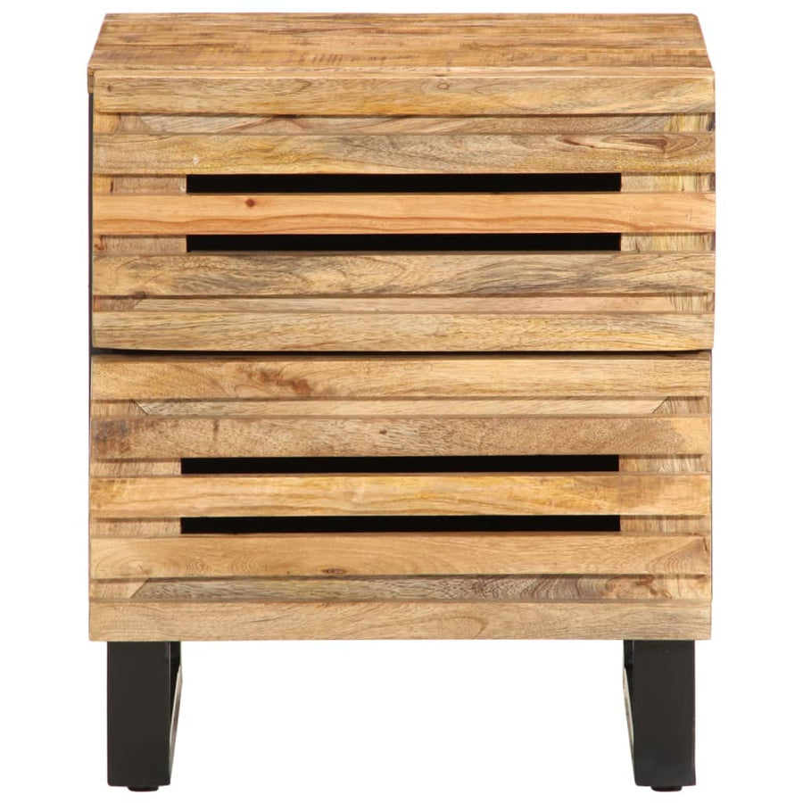 Nachtkastje 40x33x46 cm massief ruw mangohout