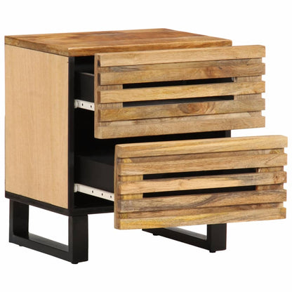 Nachtkastje 40x33x46 cm massief ruw mangohout