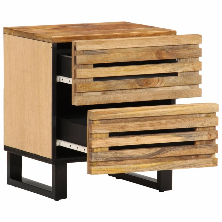 Nachtkastje 40x33x46 cm massief ruw mangohout