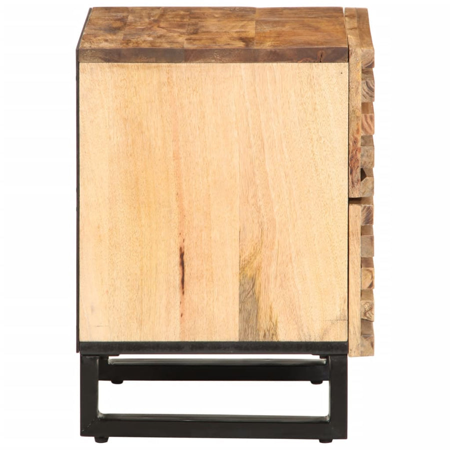 Nachtkastje 40x33x46 cm massief ruw mangohout