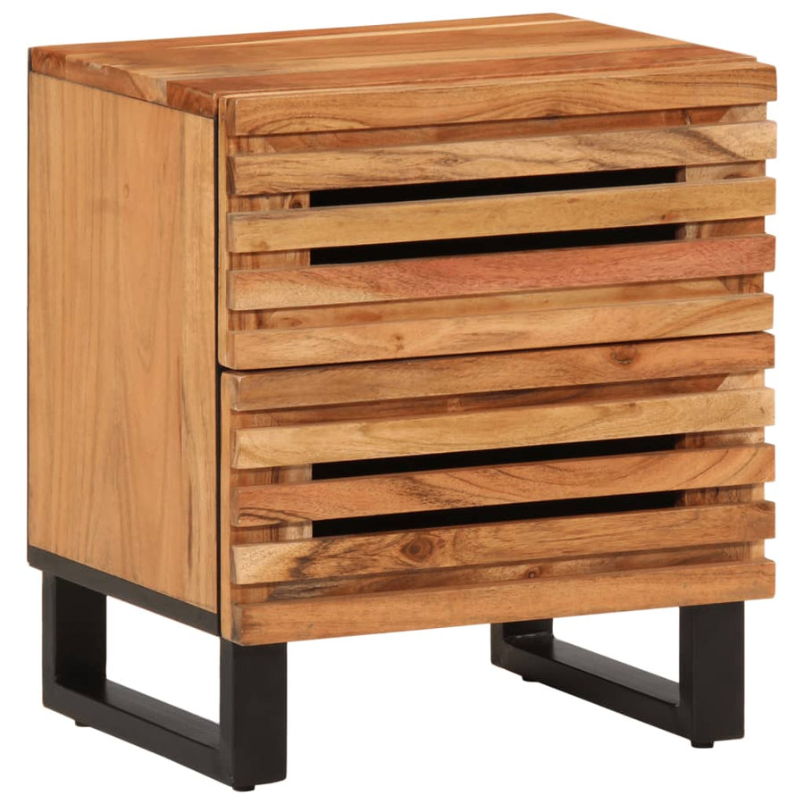 Nachtkastjes 2 st 40x33x46 cm massief acaciahout