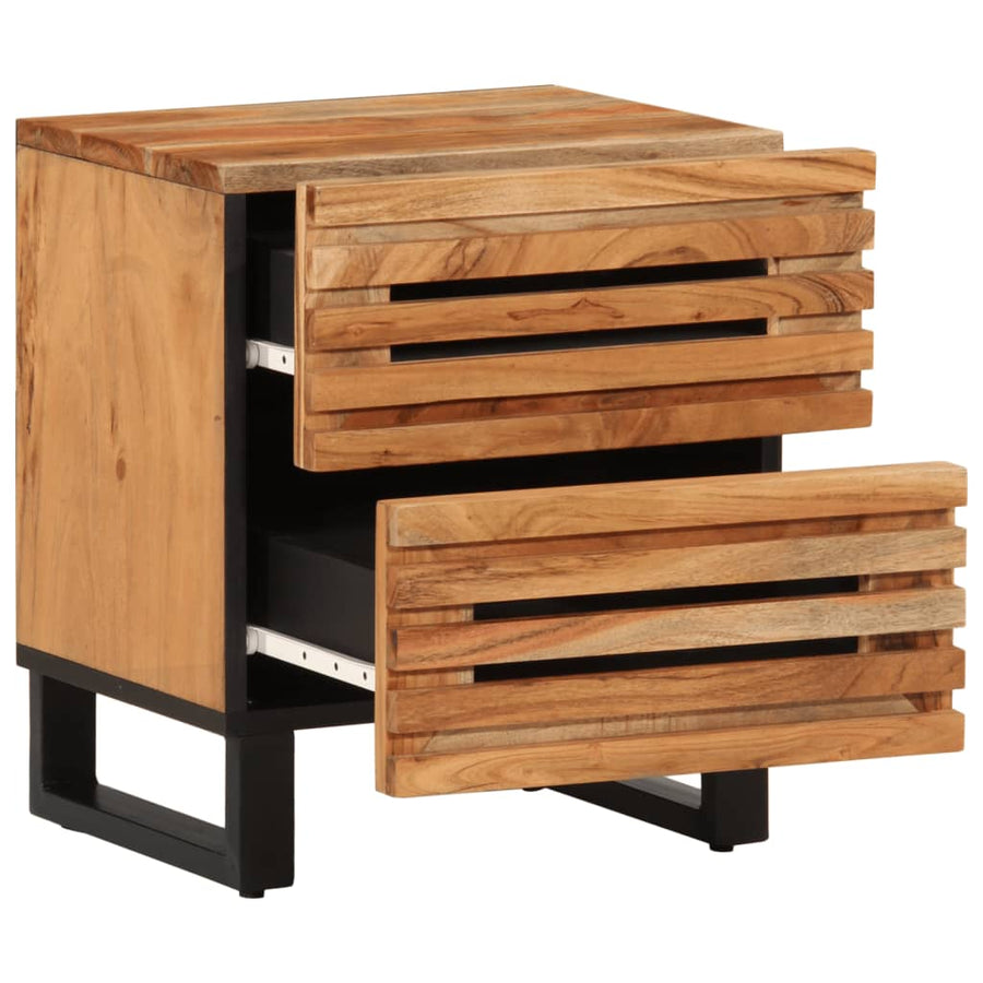 Nachtkastjes 2 st 40x33x46 cm massief acaciahout