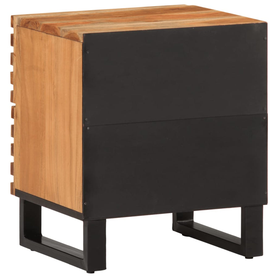 Nachtkastjes 2 st 40x33x46 cm massief acaciahout