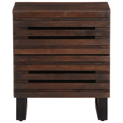 Nachtkastjes 2 st 40x34x46 cm massief mangohout