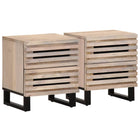 Nachtkastjes 2 st 40x34x46 cm massief mangohout