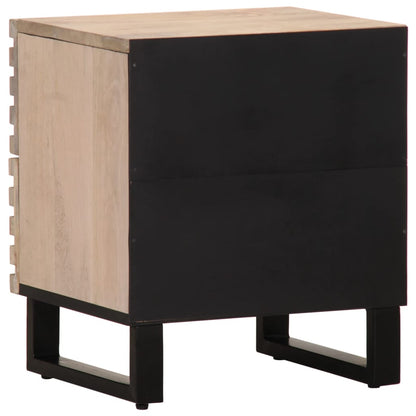 Nachtkastjes 2 st 40x33x46 cm massief gebleekt mangohout