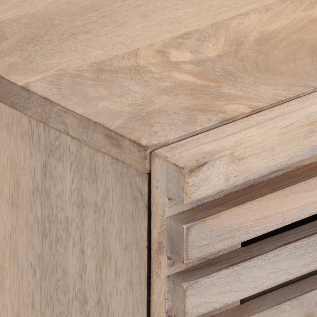 Nachtkastjes 2 st 40x33x46 cm massief gebleekt mangohout