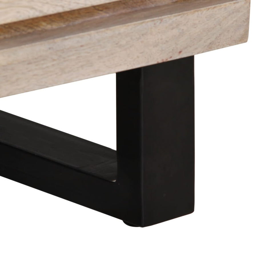 Nachtkastjes 2 st 40x33x46 cm massief gebleekt mangohout