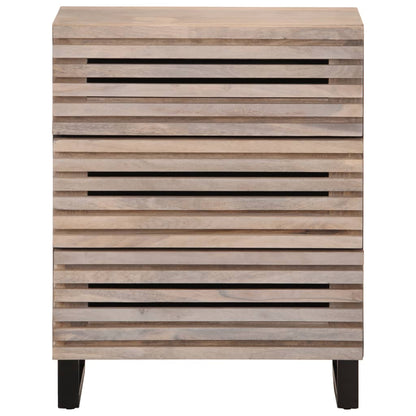 Dressoir 60x34x75 cm massief mangohout wit