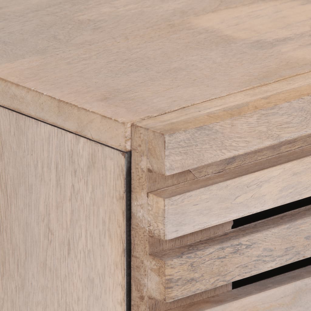 Dressoir 60x34x75 cm massief mangohout wit