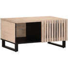 Coffee table 80x51x40 cm solid mango wood white