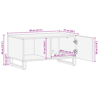 Salontafel 80x51x40 cm massief acaciahout