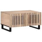 Coffee table 80x51x40 cm solid mango wood white