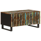 Salontafel 80x51x40 cm massief acaciahout glas