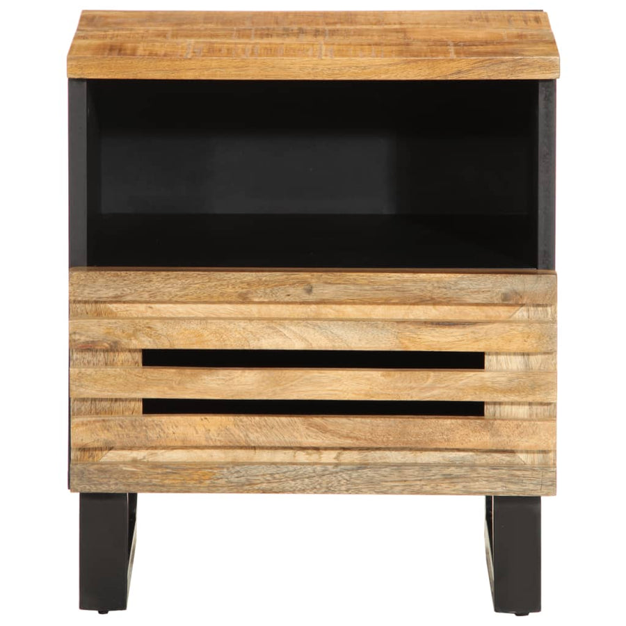 Nachtkastjes 2 st 40x33x46 cm massief ruw mangohout