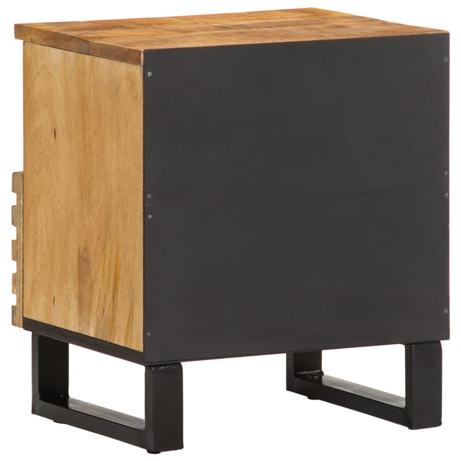 Nachtkastjes 2 st 40x33x46 cm massief ruw mangohout