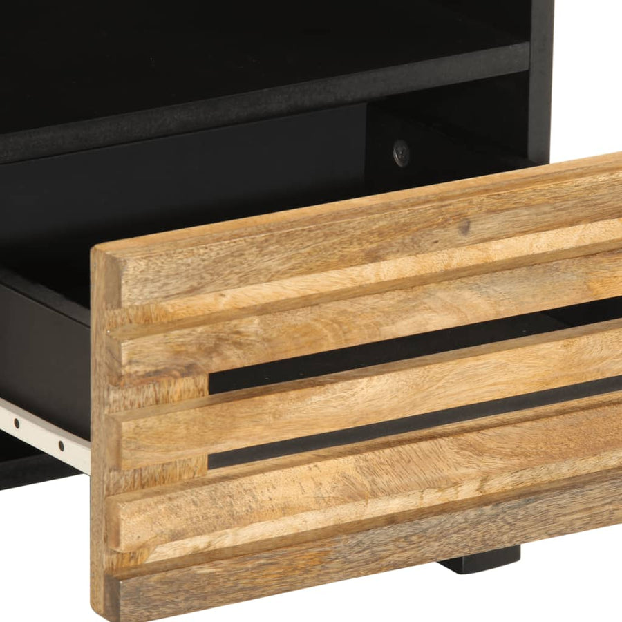 Nachtkastjes 2 st 40x33x46 cm massief ruw mangohout