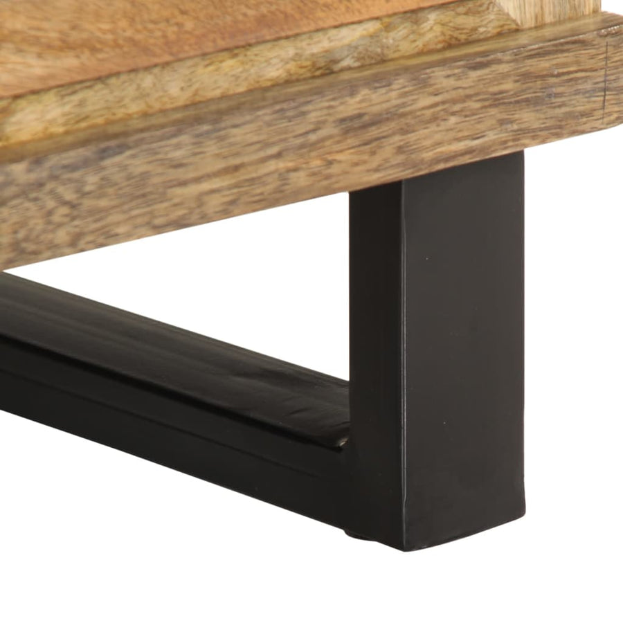 Nachtkastjes 2 st 40x33x46 cm massief ruw mangohout
