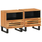 Bedside tables 2 pcs 40x34x46 cm solid acacia wood