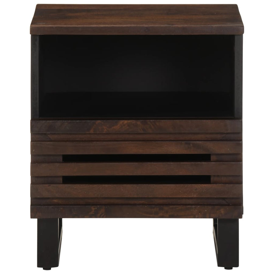 Nachtkastjes 2 st 40x33x46 cm massief mangohout