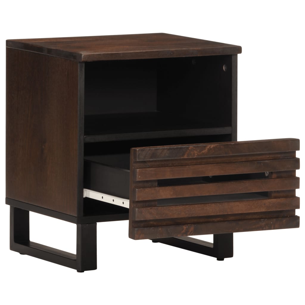 Nachtkastjes 2 st 40x33x46 cm massief mangohout