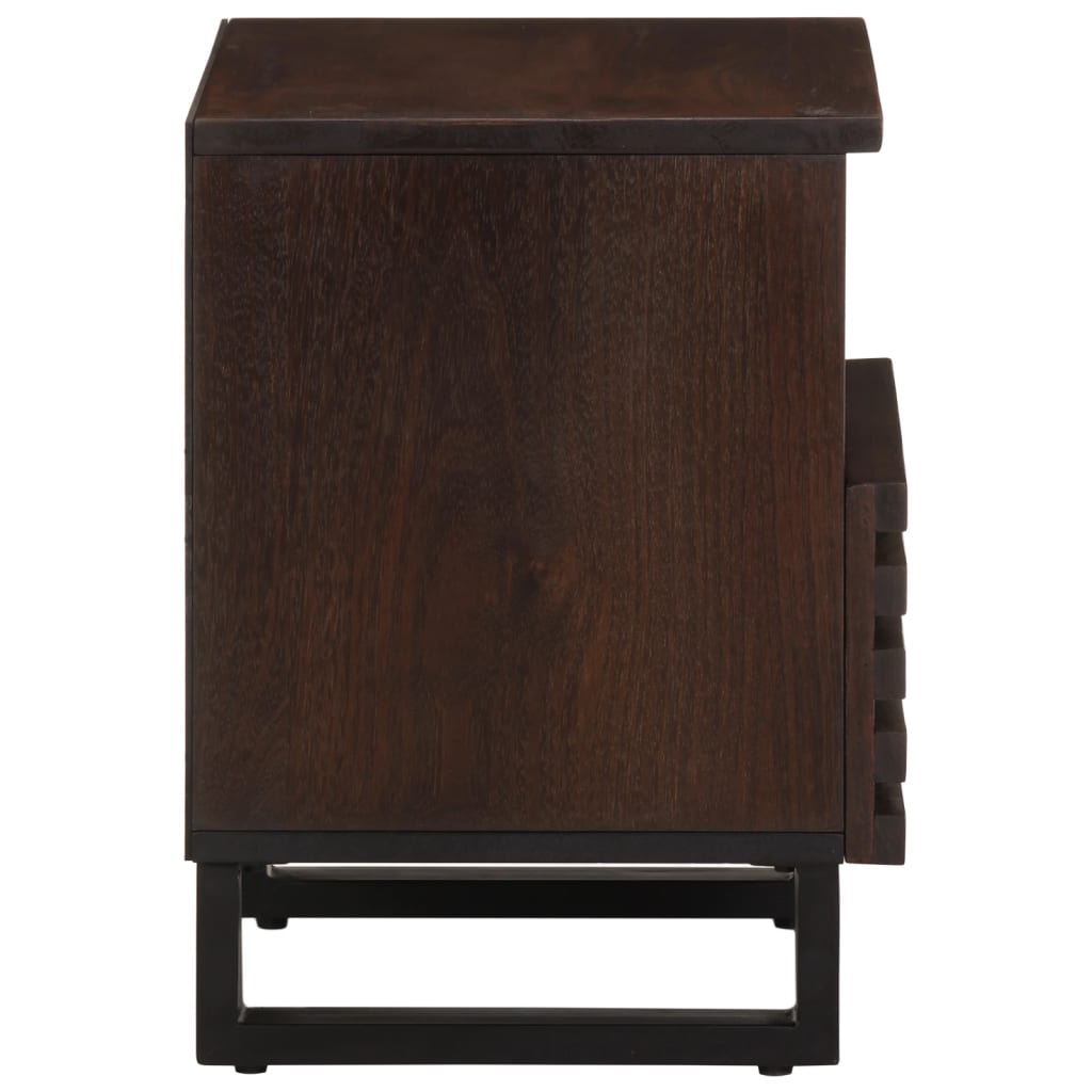 Nachtkastjes 2 st 40x33x46 cm massief mangohout