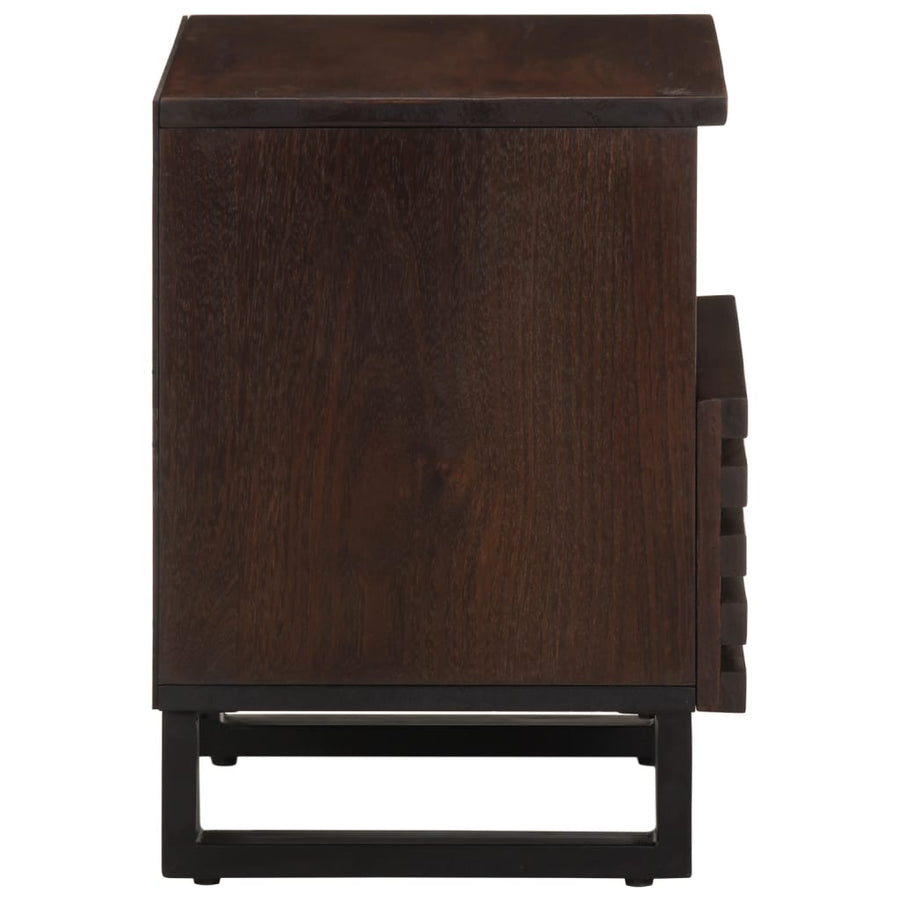 Nachtkastjes 2 st 40x33x46 cm massief mangohout
